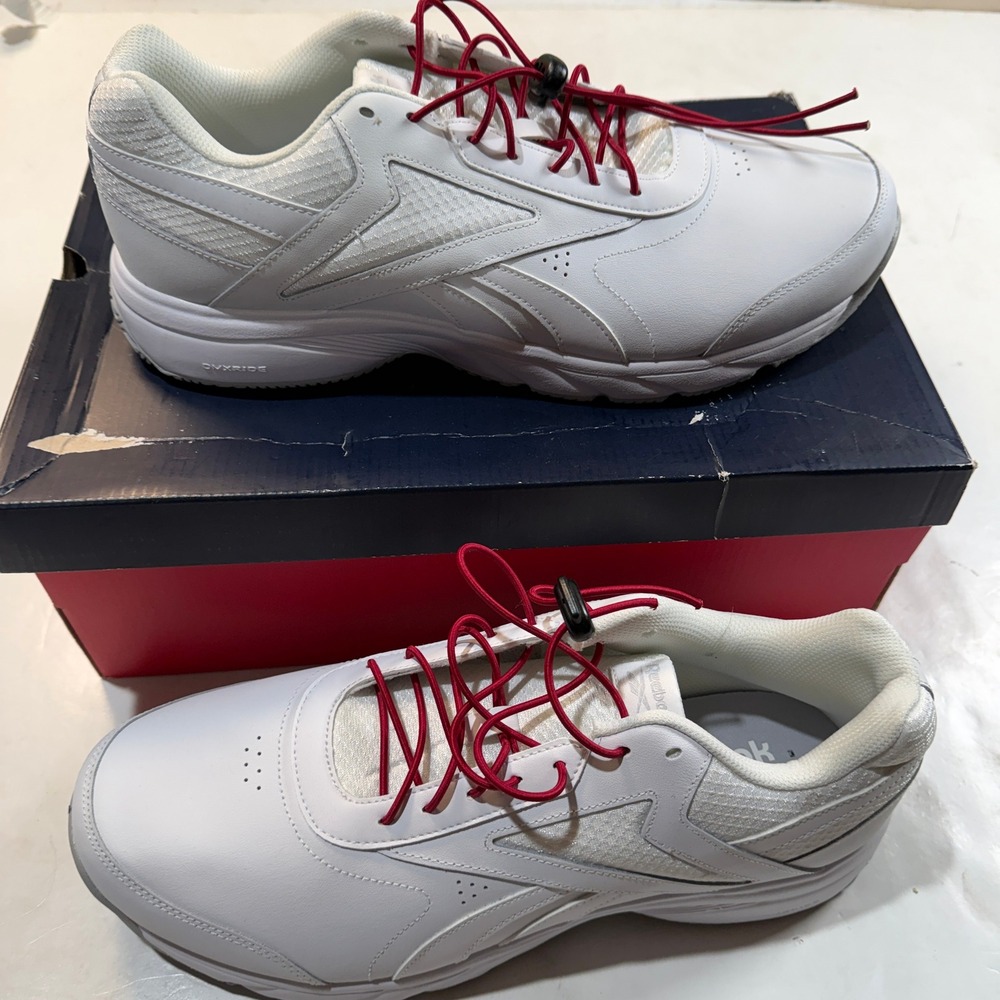 Reebok Work N Cushion 4.0 4E Men 14 White Walking Shoes Slip Resistant New